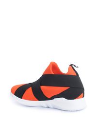 John Galliano Sneakersy "Neoprene" | 5611 E | Mężczyzna | Czarny, Pomarańczowy. Zapięcie: bez zapięcia. Kolor: pomarańczowy, czarny, wielokolorowy. Materiał: tkanina, syntetyk, materiał. Wzór: aplikacja #3