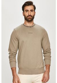 Calvin Klein Jeans - Bluza bawełniana. Okazja: na co dzień. Kolor: szary. Materiał: bawełna. Wzór: nadruk. Styl: casual #1