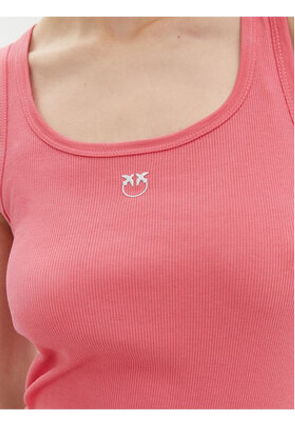 Pinko - PINKO Top 100807 A2C1 Różowy Regular Fit. Kolor: różowy. Materiał: bawełna