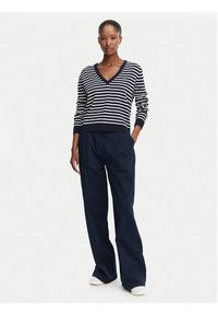 Tommy Jeans Sweter Essential DW0DW19888 Granatowy Regular Fit. Kolor: niebieski. Materiał: bawełna #5