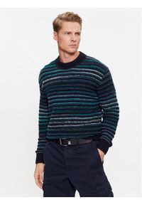 BOSS - Boss Sweter Arluti 50501754 Granatowy Regular Fit. Kolor: niebieski. Materiał: bawełna