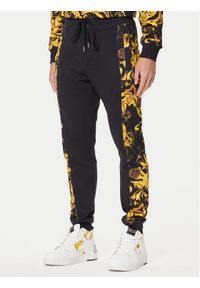 Versace Jeans Couture Spodnie dresowe 79GAA3C0 FS201 Czarny Regular Fit. Kolor: czarny. Materiał: bawełna