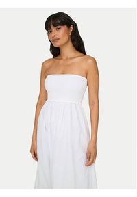 only - ONLY Sukienka letnia Claudia 15343044 Biały Regular Fit. Kolor: biały. Materiał: bawełna. Sezon: lato #4