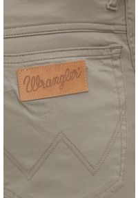 Wrangler spodnie męskie kolor beżowy dopasowane. Kolor: beżowy. Materiał: tkanina #4