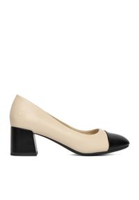 Rieker Czółenka 44760-60 Beżowy. Kolor: beżowy. Materiał: materiał #1