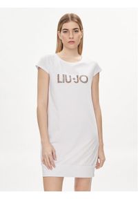 Liu Jo Sukienka codzienna VA4103 JS003 Biały Regular Fit. Okazja: na co dzień. Kolor: biały. Materiał: bawełna. Typ sukienki: proste. Styl: casual
