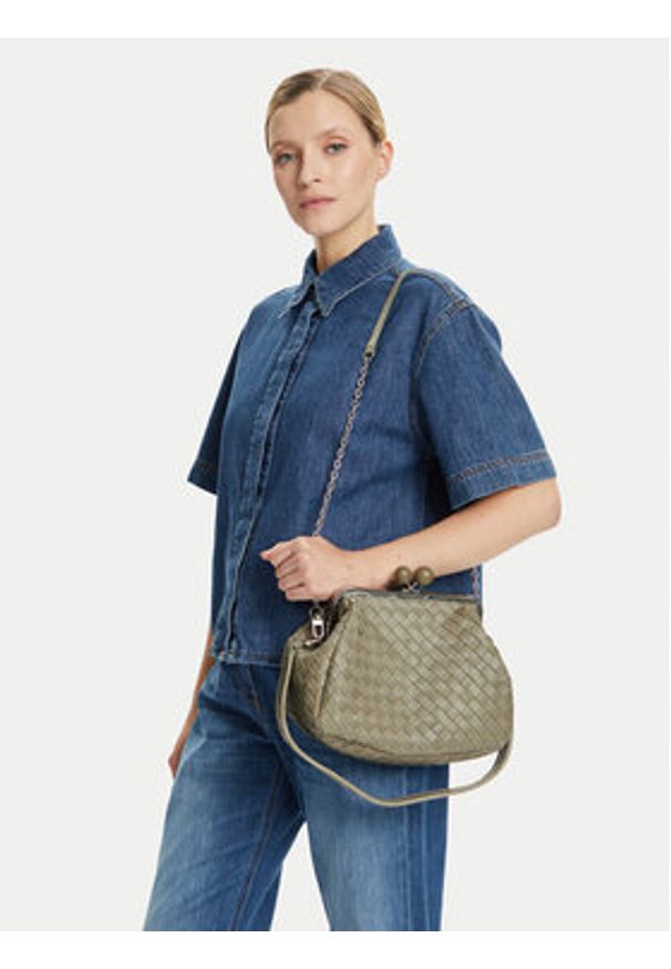 Weekend Max Mara Torebka 2525516154650 Zielony. Kolor: zielony. Materiał: skórzane