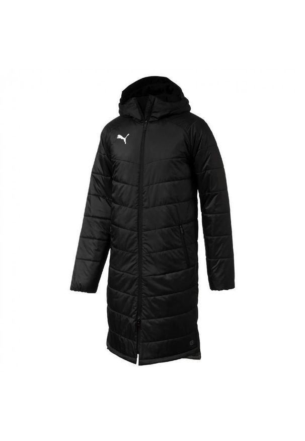 Męski płaszcz zimowy Puma Liga Sideline Bench Long, S.. Kolor: czarny. Sezon: zima. Sport: piłka nożna