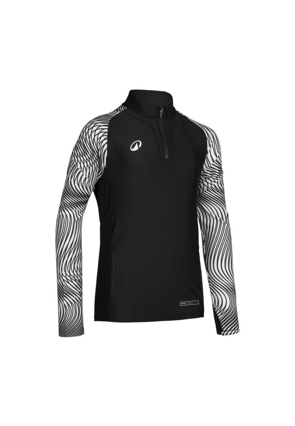 KIPSTA - Bluza piłkarska dla dzieci Kipsta Viralto Wavy Club na krótki suwak. Kolor: biały, wielokolorowy, czarny. Materiał: materiał, poliester, elastan. Długość: krótkie. Sport: piłka nożna
