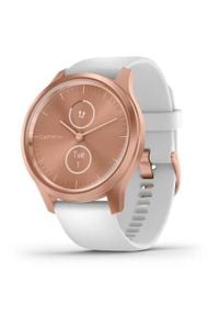 GARMIN - Smartwatch Garmin Vivomove Style różowo-złoty. Rodzaj zegarka: smartwatch. Kolor: różowy, wielokolorowy, złoty. Materiał: nylon. Styl: elegancki, klasyczny #1