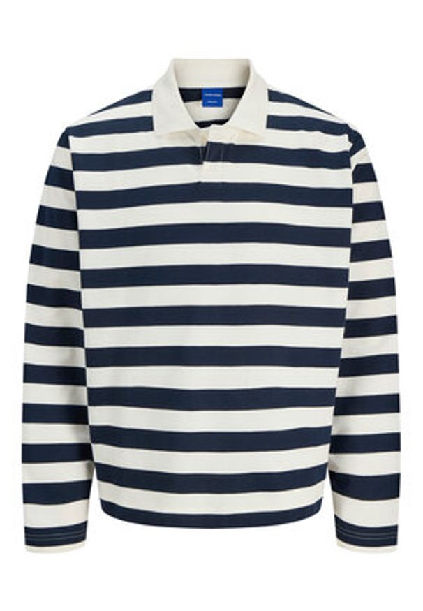 Jack & Jones Polo Bleecker 12285805 Granatowy Loose Fit. Typ kołnierza: polo. Kolor: niebieski. Materiał: bawełna