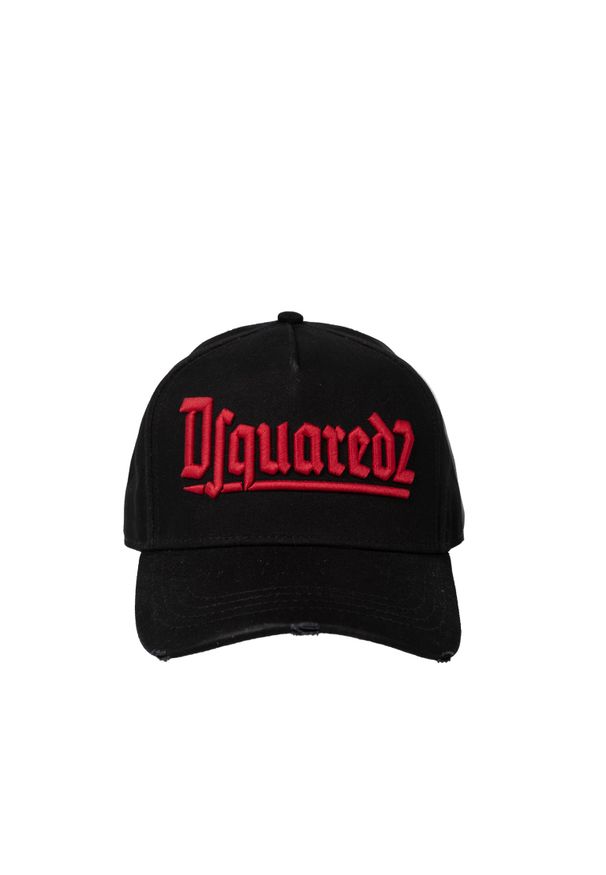 DSQUARED2 - Dsquared2 Bejsbolówka | BCM0673 05C00001 | Mężczyzna | Czarny. Kolor: czarny. Materiał: bawełna. Wzór: napisy. Styl: sportowy, vintage, casual