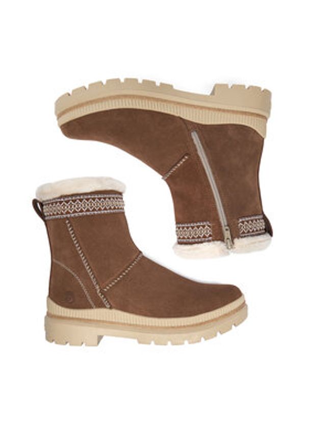 Remonte Botki CEO-D0C83-20 Brązowy. Kolor: brązowy. Materiał: zamsz, skóra