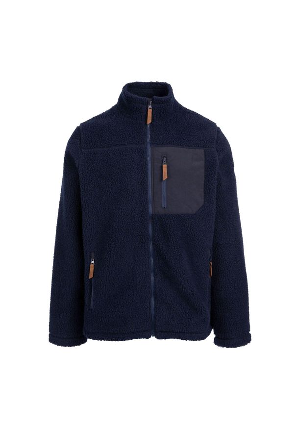 TRESPASS - Męska Bluza Polarowa Buck. Kolor: niebieski. Materiał: polar. Sezon: zima. Styl: sportowy. Sport: turystyka piesza