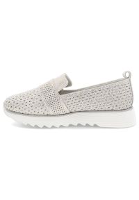 Złote Półbuty S.Barski Modne Obuwie Damskie. Kolor: złoty. Szerokość cholewki: normalna. Wzór: ażurowy #7