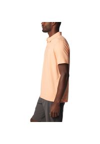 columbia - Koszulka polo z krótkim rękawem męska Tech Trail Polo Shirt. Typ kołnierza: polo. Kolor: pomarańczowy. Materiał: elastan, poliester. Długość rękawa: krótki rękaw. Długość: krótkie