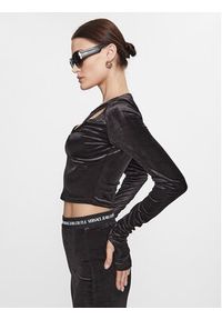 Versace Jeans Couture Bluzka 75HAH605 Czarny Slim Fit. Kolor: czarny. Materiał: syntetyk #6