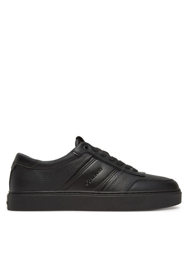 Calvin Klein Sneakersy Clean Cup Low Lace Tape HM0HM01898 Czarny. Kolor: czarny. Materiał: skóra