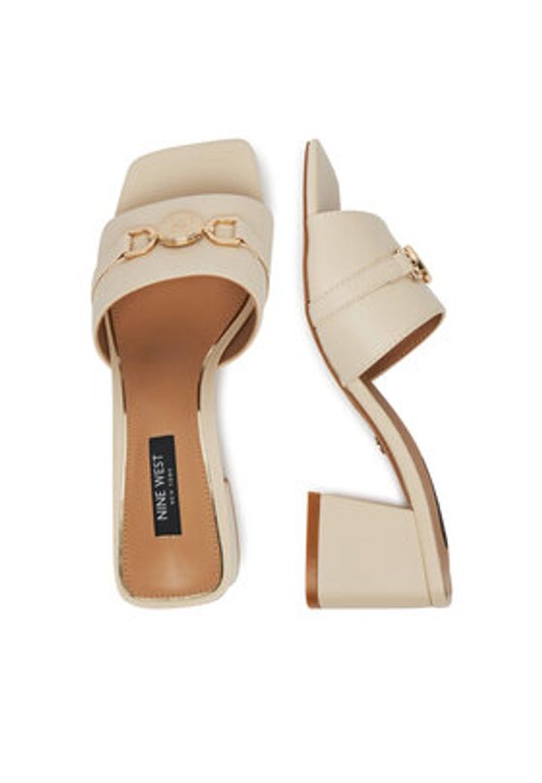 Nine West Klapki R25SS04465 Beżowy. Kolor: beżowy. Materiał: materiał, syntetyk