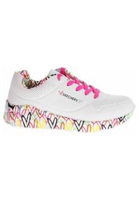 skechers - Buty do chodzenia dla dzieci Skechers Uno Lite Lovely Luv. Kolor: biały. Materiał: materiał, tkanina, syntetyk, guma. Sport: turystyka piesza
