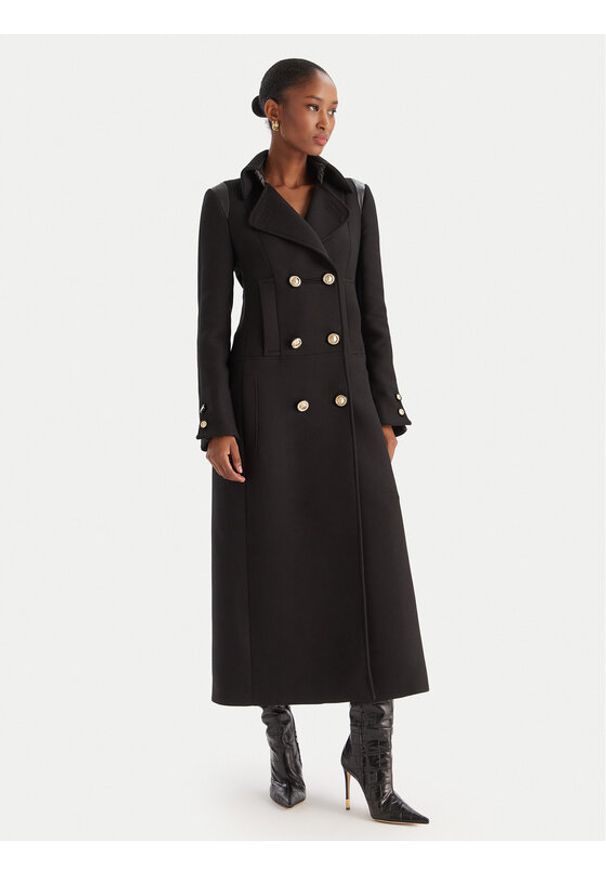 Babylon Płaszcz przejściowy E215BI Czarny Regular Fit. Kolor: czarny. Materiał: syntetyk