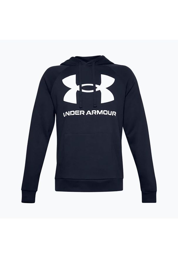 Bluza fitness męska Under Armour Rival Fleece Big Logo HD. Typ kołnierza: kaptur. Kolor: niebieski. Sport: fitness