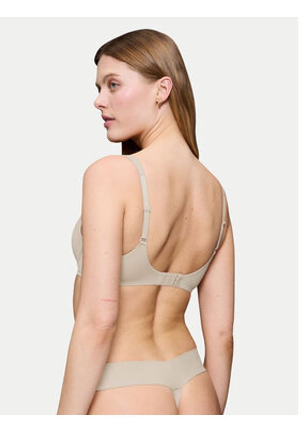 Triumph Biustonosz z fiszbiną Body Make Up Illusion 10217848 Beżowy. Kolor: beżowy. Materiał: syntetyk