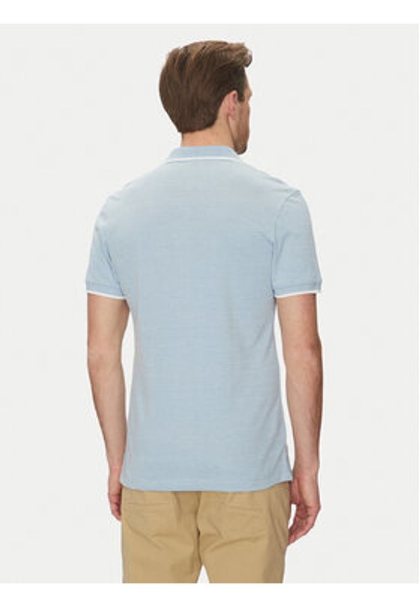 Blend Polo 20708180 Błękitny Regular Fit. Typ kołnierza: polo. Kolor: niebieski. Materiał: bawełna