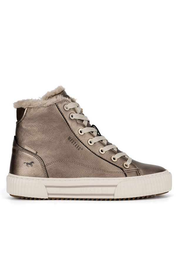 Mustang Trzewiki 1442-602 Srebrny. Kolor: srebrny. Materiał: materiał