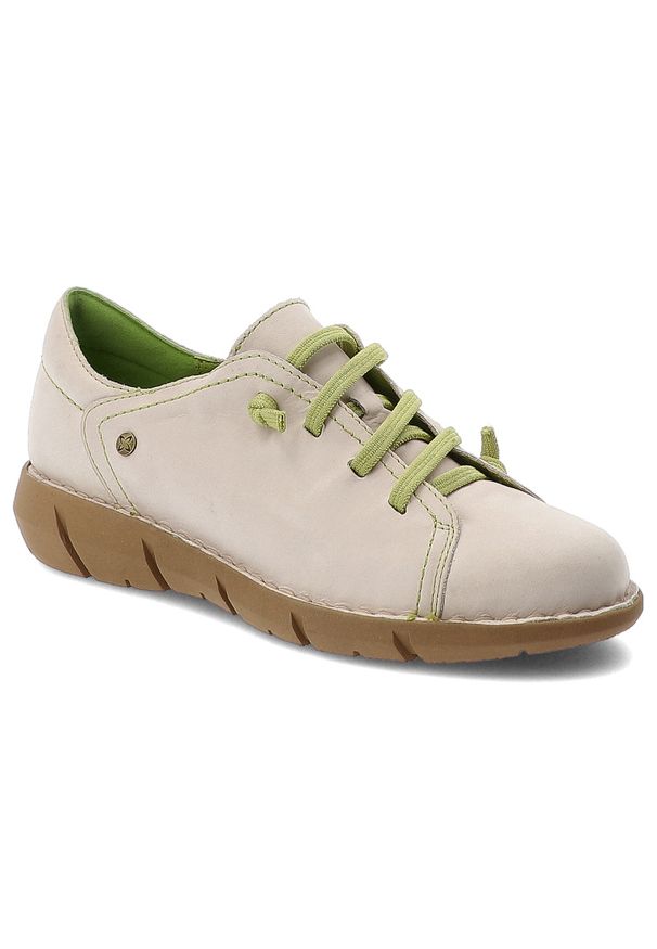 Beżowe Półbuty Maciejka Buty Damskie Ze Skóry Naturalnej. Okazja: na spacer, na co dzień. Kolor: beżowy. Materiał: skóra. Szerokość cholewki: normalna. Sezon: wiosna. Styl: casual