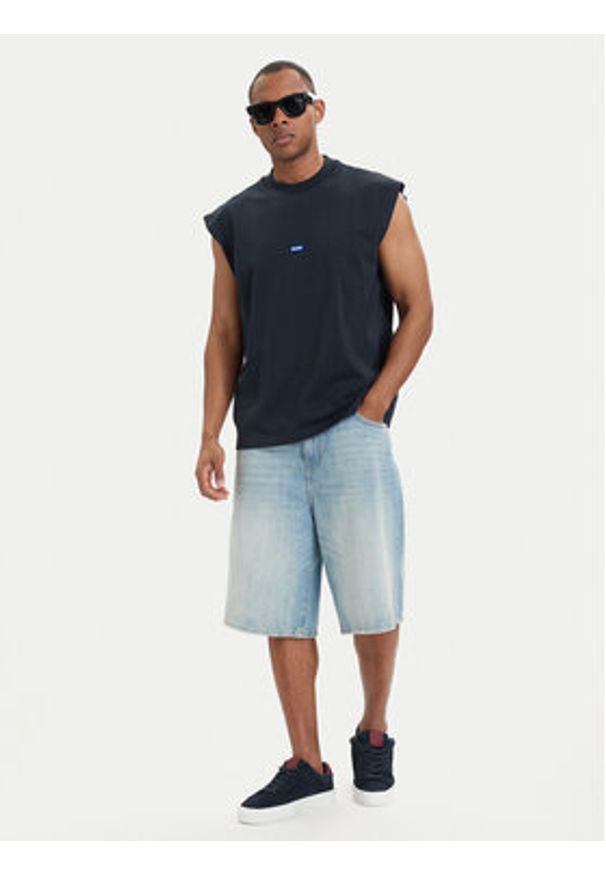 Hugo - HUGO Tank top Navertz 50509773 Niebieski Regular Fit. Kolor: niebieski. Materiał: bawełna
