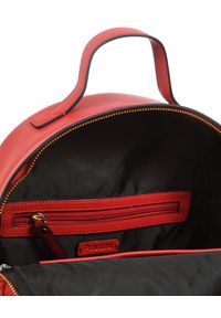 Pollini - POLLINI - Czerwony plecak z logo. Kolor: czerwony. Wzór: aplikacja #3