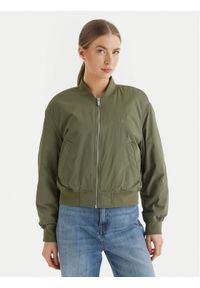 Calvin Klein Jeans Kurtka bomber Essential LV047F505G Zielony Regular Fit. Kolor: zielony. Materiał: syntetyk #1