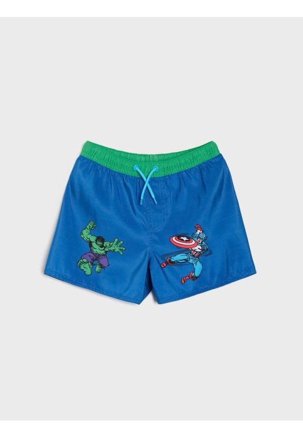Sinsay - Szorty kąpielowe Marvel - wielobarwny. Wzór: motyw z bajki