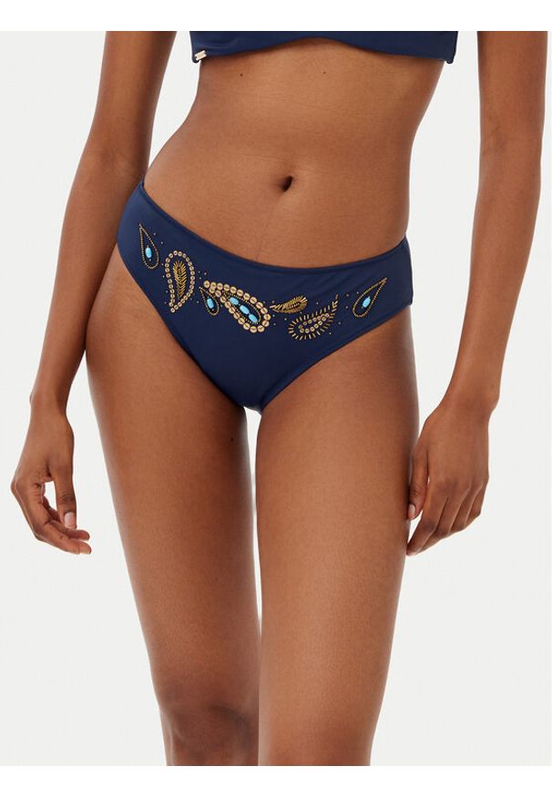 SELMARK - Selmark Dół od bikini BN202 Granatowy. Kolor: niebieski. Materiał: syntetyk