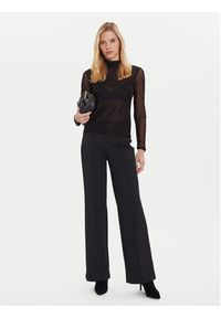 Morgan Bluzka 252-TMESH Czarny Slim Fit. Kolor: czarny. Materiał: syntetyk #4