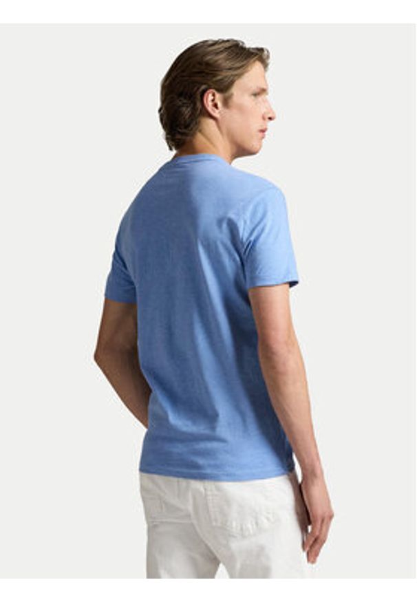 Polo Ralph Lauren T-Shirt 710671438441 Niebieski Custom Slim Fit. Typ kołnierza: polo. Kolor: niebieski. Materiał: bawełna