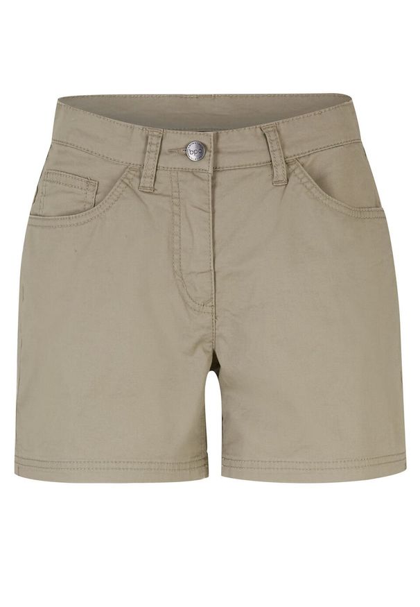 Szorty chino bonprix khaki. Kolor: szary. Długość: krótkie