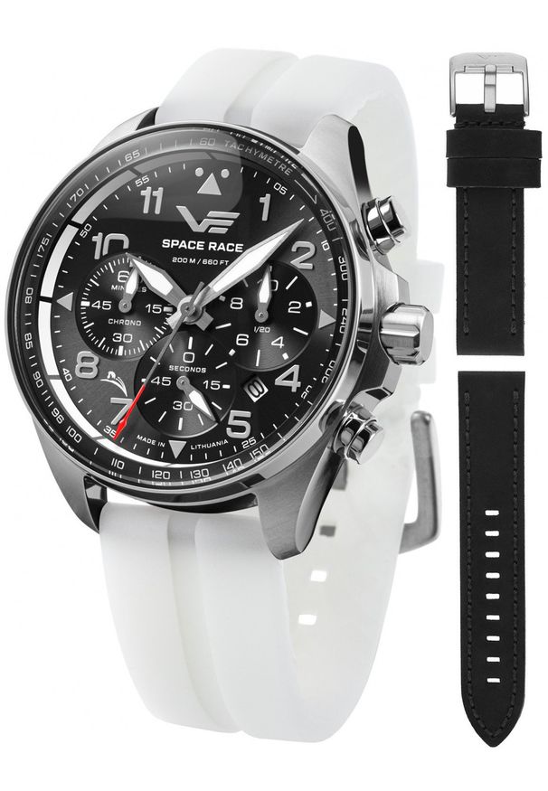 Zegarek męski Vostok Europe 6S20-325A741SW biały. Kolor: biały