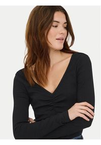 only - ONLY Bluzka Betty 15365756 Czarny Standard Fit. Kolor: czarny. Materiał: bawełna #6