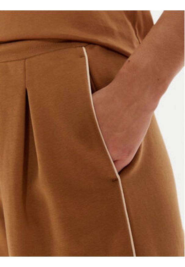 Max Mara Leisure Spodnie dresowe Curve 2426786068 Brązowy Regular Fit. Kolor: brązowy. Materiał: syntetyk, bawełna