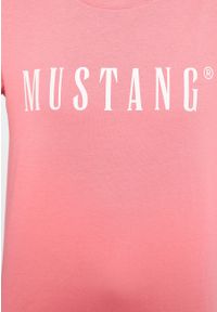 Mustang - MUSTANG Alina C Logo Tee Damski T-shirt Tea Rose 1013222 8142