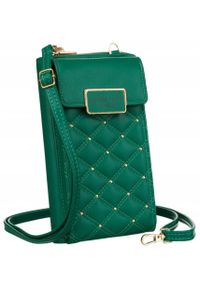 4U CAVALDI - Portfel listonoszka 2w1 4U Cavaldi zielona M-09. Kolor: zielony. Materiał: pikowane. Styl: elegancki