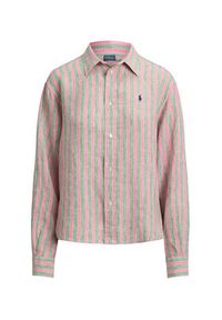 Polo Ralph Lauren Koszula 211935130501 Bordowy Relaxed Fit. Typ kołnierza: polo. Kolor: czerwony. Materiał: len #4