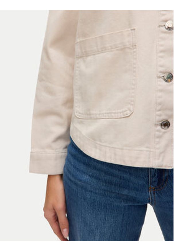 Vero Moda Koszula jeansowa Jamie 10331693 Beżowy Relaxed Fit. Kolor: beżowy. Materiał: bawełna