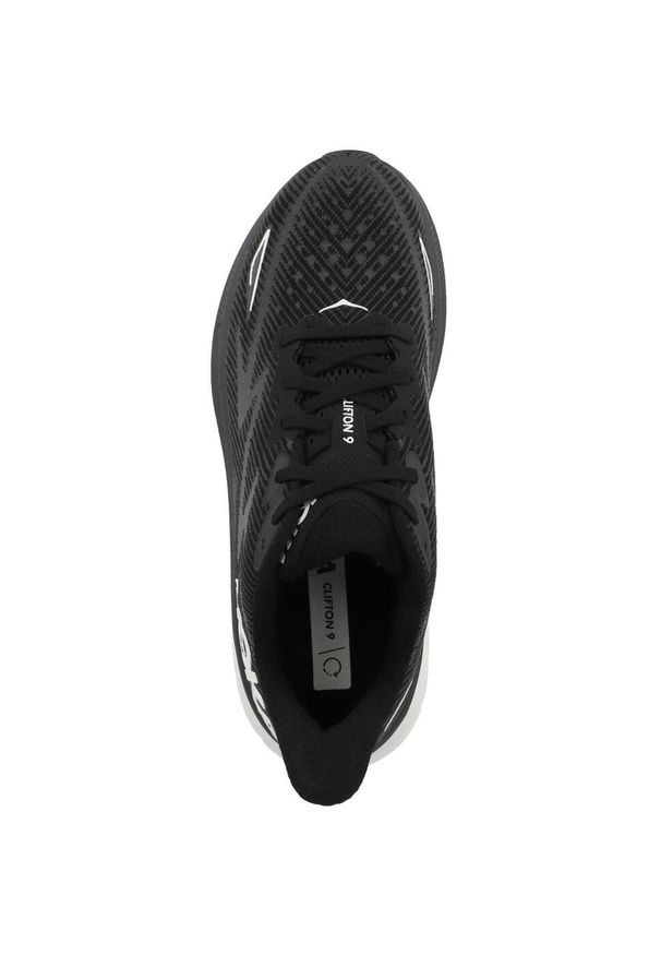 HOKA - Obuwie do Biegania dla Dorosłych Clifton 9. Kolor: czarny, biały, wielokolorowy. Materiał: tkanina, materiał, syntetyk. Sport: bieganie