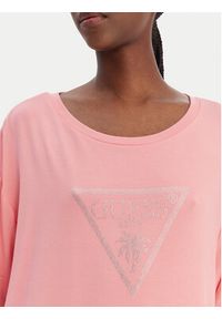 Guess T-Shirt E4GI00 K68D2 Różowy Oversize. Kolor: różowy. Materiał: wiskoza #3