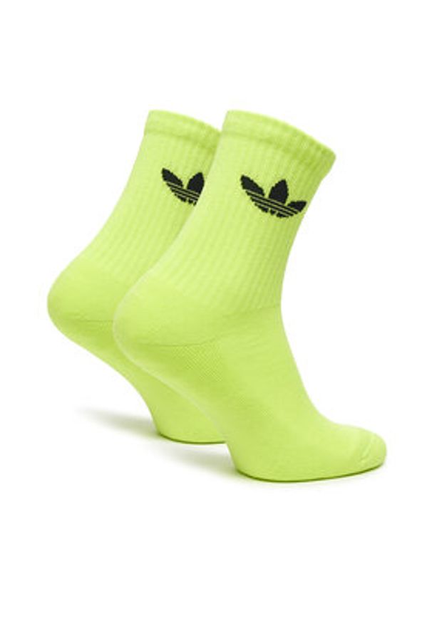 Adidas - adidas Zestaw 6 par wysokich skarpet unisex Trefoil Cushion JY2679 Kolorowy. Materiał: materiał, bawełna. Wzór: kolorowy