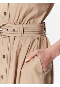TwinSet - TWINSET Sukienka koszulowa 231TT2102 Beżowy Regular Fit. Kolor: beżowy. Materiał: bawełna. Typ sukienki: koszulowe #5