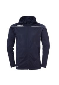 UHLSPORT - Kurtka dziecięca z kapturem Uhlsport Stream 22. Typ kołnierza: kaptur. Kolor: niebieski, biały, wielokolorowy. Materiał: dresówka. Sport: fitness, piłka nożna